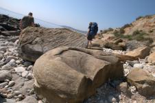 Oolite at the
Osmington Mills beach.