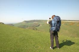 Our first view of
the beautiful landscape.