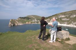 Hanne and Robert
in front of Lulworth Cove.